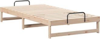 vidaXL Bed Frame Brown 100 x 200 cm Solid Pine Wood vidaXL