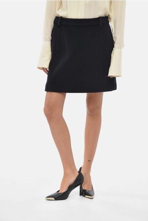 Jil Sander Wool Mini Skirt with Welt Pockets Jil Sander