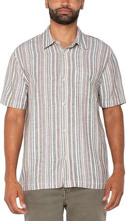 Liverpool L.A. Short Sleeve Button Up Shirt Mens Jacket Sage : XL, Cotton