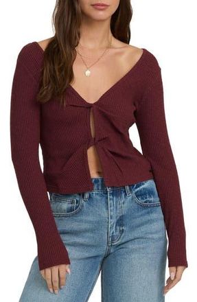 Billabong Fever Reversible Twist Detail Knit Top in Pinkie at Nordstrom Rack, Size X-Large