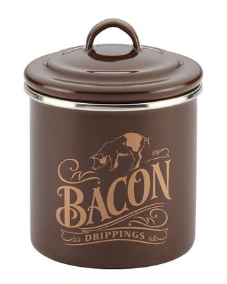 Ayesha Dnu Ayesha Curry Collection Enamel On Steel Bacon Grease Can, 4In By 4In