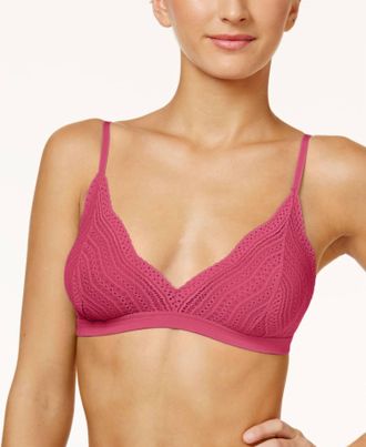 Cosabella Dolce Triangle Soft Bralette In Raspberry Rose