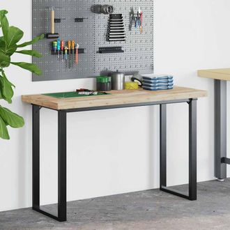 Berkfield Home Desk Top Untreated 140x50x4 cm Solid Wood Acacia in Brown | Size: 140 x 50 x 4 cm