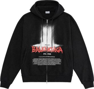 Balenciaga The Door Oversized Zip-Up Hoodie