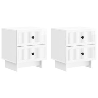 vidaXL Armario De Noche Con Caj&oacute;n 2 Pcs Brillante 43 X 34,5 X 47,5 Cm Vidaxl