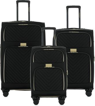 Isaac Mizrahi New York Victoria Softside Lightweight Expandable 3-Piece Luggage Set