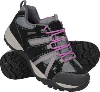 Mountain Warehouse Direction II Womens Waterproof Shoes - Synthetic Mesh Upper Ladies Footwear, EVA Cushioning, Great Grip - Best for Spring Summer, Hiking, Camping Grey