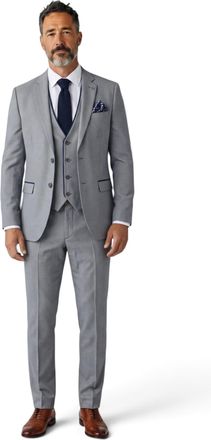 TruClothing Grijze formele driedelige herenpak met getailleerde pasvorm - IM4