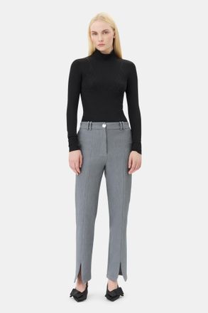 Ganni Grey Suiting Trousers Size 32 Womens