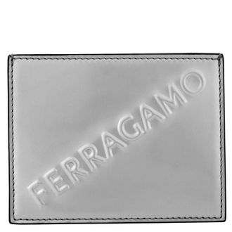 Ferragamo Embossed Logo Leather Card Case