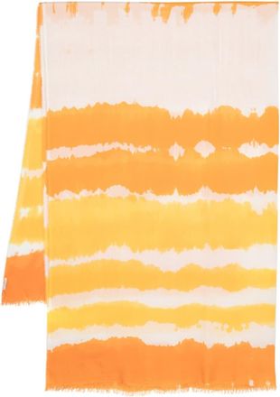 Faliero Sarti tie-dye silk-blend scarf - women - Modal/Silk - One Size - Yellow