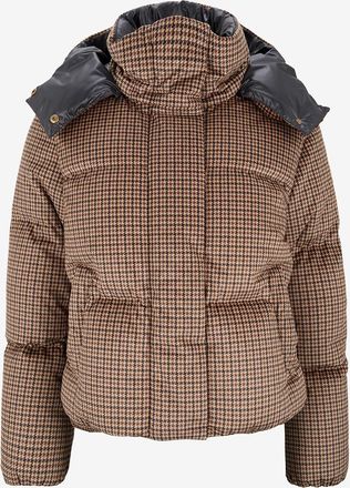 Moncler Kurze Steppjacke aus Samt mit Stehkragen Quierzy