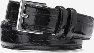 Cole Haan Womens Feathered Harness Belt - Black Size Medium