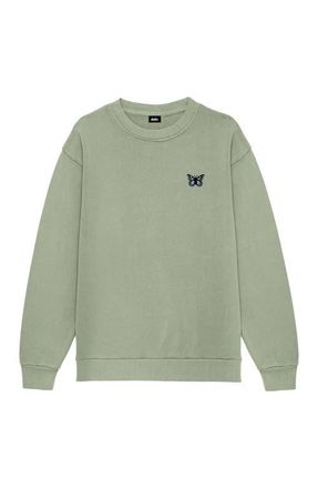 Dalix Womens Butterfly Heavyweight Relaxed Sweatshirt in Oil Green at Nordstrom, Size Xx-Large