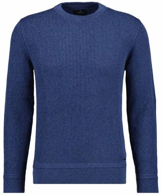 Ragman Rundhalspullover RAGMAN, Herren, Gr. 52, blau (taubenblau), 95% Baumwolle 5% Kaschmir, ohne Ausschnitt, Pullover Rundhalspullover