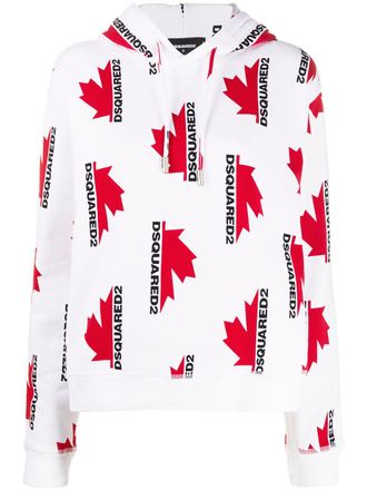 Dsquared2 Ruimvallende hoodie - Wit
