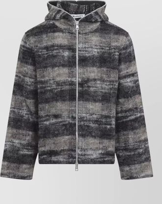 Our Legacy checked hooded zip-up cardigan
