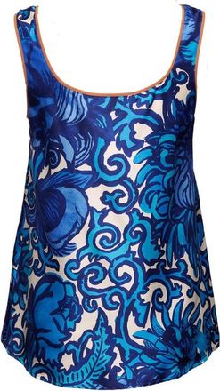 La DoubleJ Silk Twirl Top - Dames - Tops zonder mouwen - Blauw - XL - Tops