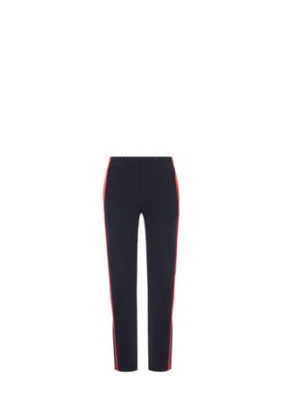 Rag & Bone Navy Tailored Trousers with Red Side Stripe Size L