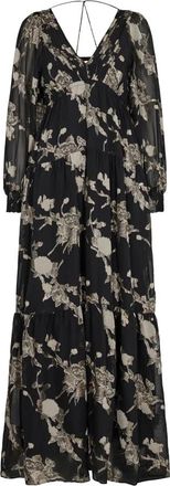 Levete Room Maxi-jurk met bloemenpatroon - Dames - Maxi kleedjes - Zwart - S - Kleedjes