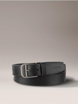 Calvin Klein Mens Pebble Leather Harness Belt - Black - XL