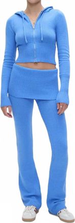 Frankies Bikinis Aimee Zip Up Hoodie In Blue
