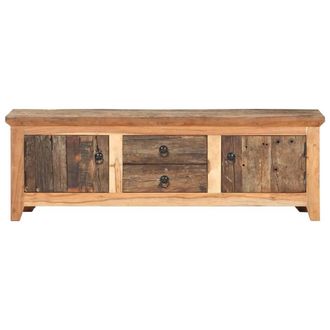 Berkfield Home TV Cabinet 120x30x40 cm Solid Acacia Wood & Reclaimed Wood in Brown | Size: 120 x 30 x 40 cm