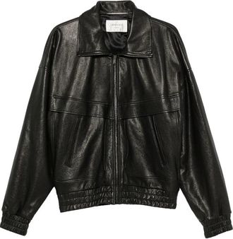 Saint Laurent Jacket In Bubbled Lambskin