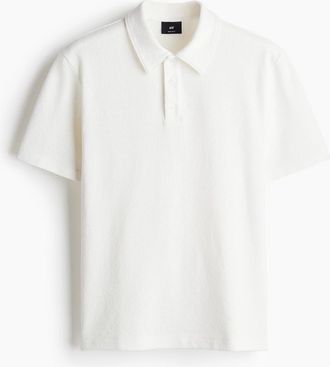 H&M Regular Fit Polo Shirt in White at Nordstrom, Size Xxx-Large