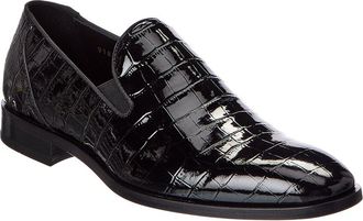 Antonio Maurizi Croc-Embossed Patent Loafer