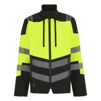 Regatta Professional Mens Hi-Vis 3 Layer Soft Shell Jacket (Black/Yellow) - Multicolour - Size X-Large