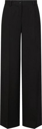 Dolce & Gabbana wide-leg trousers - women - Silk/Polyester/Virgin Wool - 40 - Black