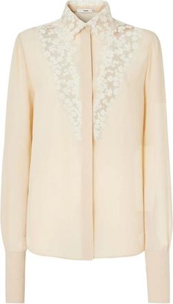Fendi Parchment-coloured Georgette Shirt