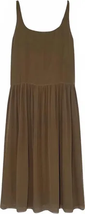Mirth Womens Sheridan Silk Midi Dress In Chocolate