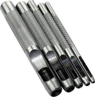 OEM 5 Piezas, 5 Tama&ntilde;os, Alicates Perforadores, Herramientas Para Trabajar El Cuero, Alicates Para Ojales, Plateado, 2/3/4/6/8 Mm