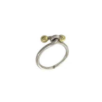 Tiffany & Co. Gold Silver Yellow Gold (18K) Silver Band Ring (Pre-Owned)