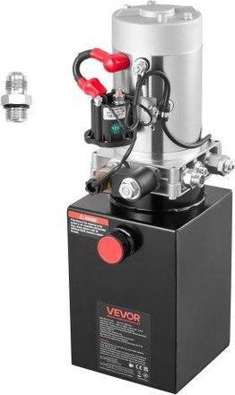 OEM Bomba Hidr&aacute;ulica De Simple Efecto 6 Cuartos 12 V Cc, Bomba Del Remolque Volquete Caudal De 3,4 L/min, Con Dep&oacute;sito Met&aacute;lico Para Elevaci&oacute;n De Veh&iacute;culo