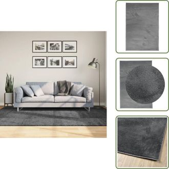 vidaXL Tappeto per camera da letto - vidaXL Tappeto OVIEDO a Pelo Corto Antracite 160x230 cm - Tappeto per corridoio