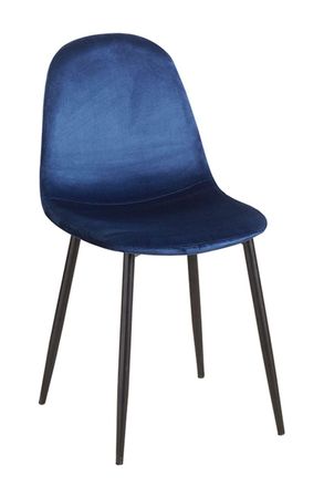 Regalos Miguel Sillas - Silla Teok Black Terciopelo - Azul