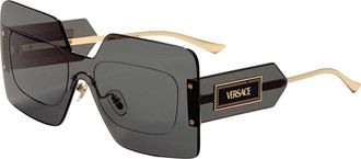 Versace Womens 42 mm Grey Sunglasses