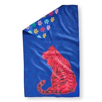 Tag Super Absorbent Kitchen Towel Eclectic Tiger Blue Multi Dishtowel 18 x 30 in Recycled Polyester at Nordstrom