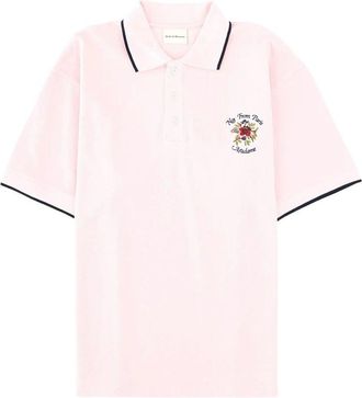 Dr&ocirc;le de Monsieur Polo Piqu&eacute; Slogan Rose