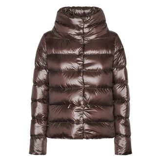 Herno Giacca Leggera in Piuma - - Jackets - Donna - Marrone - XS