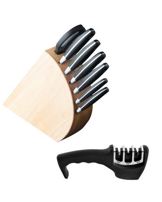 Berghoff Berghoff Forged 8Pc Stainless Steel Cutlery Set With Block And Sharpener