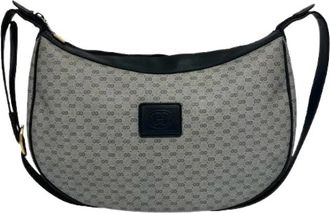 Gucci Pre-owned Micro GG Leder PVC Schoudertas - Dames - Vintage Schoudertas - Blauw - ONE Size - Leer - Vintage