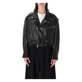 S.W.O.R.D 6.6.44 Leather Jackets, female, Black, Size: XS Chiodo Elastic