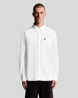 Lyle & Scott Plain Oxford Shirt in White at Nordstrom, Size Xx-Large