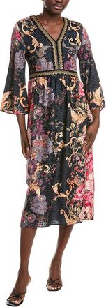 Johnny Was Kimono Sleeve Midi Dress