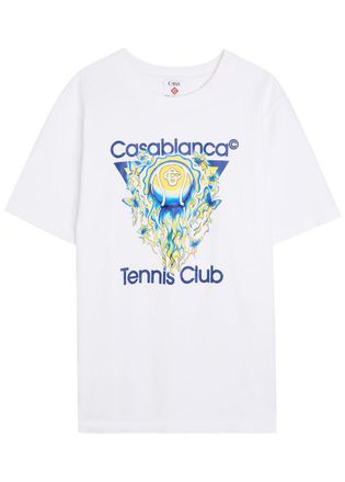 Casablanca Casablanca Tennis Club Icon Printed Cotton T-shirt - White - XL