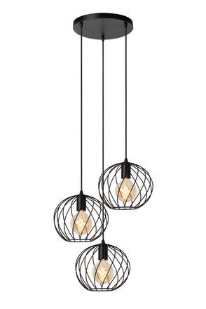 Netlighting Danza Classic Cluster Pendant Light &Oslash; 50cm 3xE27 Black